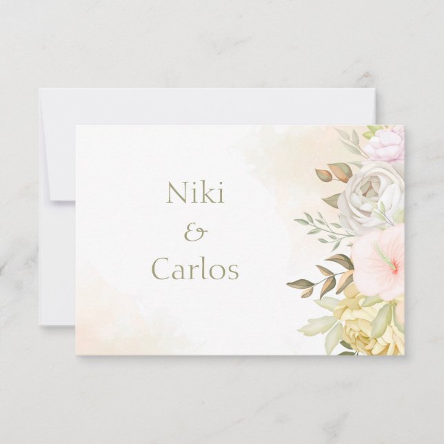 Cartão de agradecimento Personalizado por Coral Su (Frente)