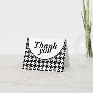Cartão de agradecimento personalizado Preto e Bran