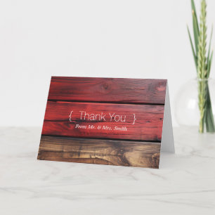 Cartão De Agradecimento Personalizado simples Elegante Agradecido Madeira