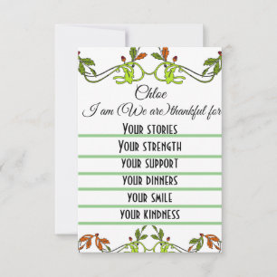 Cartão de Agradecimento Personalizados