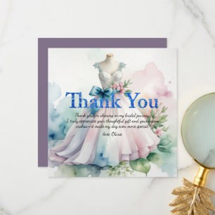 Cartão De Agradecimento Personalizar Foto de Casamento Obrigado Chuva de P