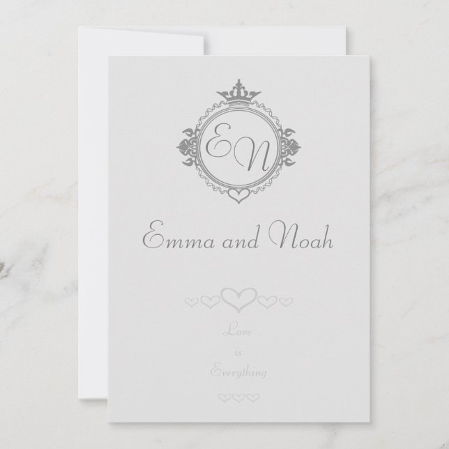 Cartão De Agradecimento Personalizar os nomes, as iniciais e a frase Amor (Frente)