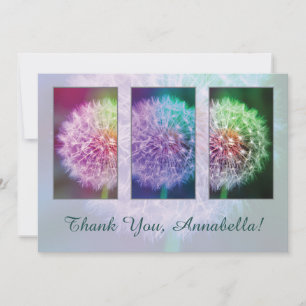 Cartão de Agradecimento Personalizável   Dandelion