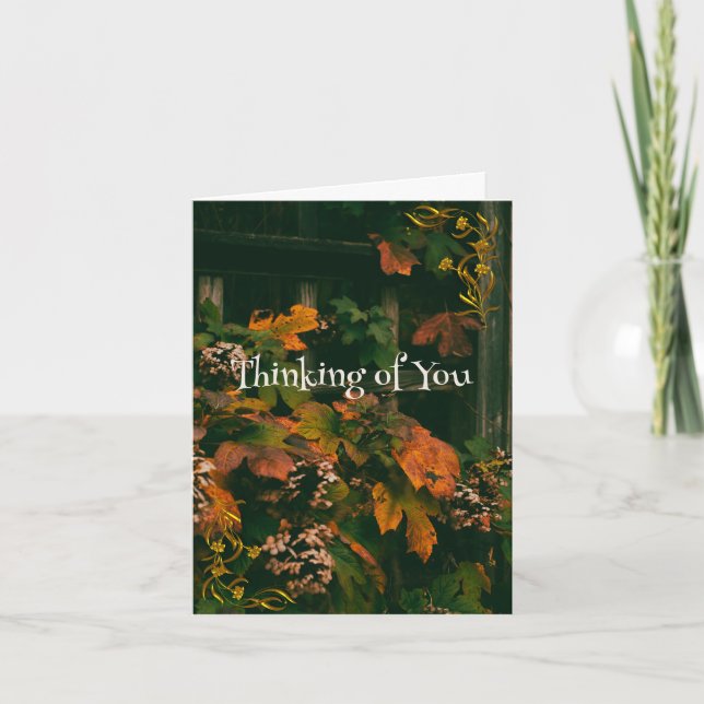 Cartão De Agradecimento Personalize o pensamento da placa na sua pasta (Frente)