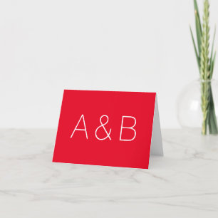 Cartão De Agradecimento Personalize, personalize alfabeto inicial monogram