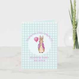 Cartão De Agradecimento Personalize Peter o coelho Obrigado