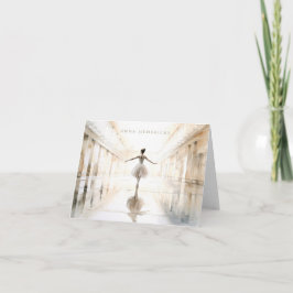 Cartão De Agradecimento Personalized Ballet Thank You Note Card Stationery