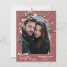 Cartão De Agradecimento Personalized Christmas Photo Card - Holiday 