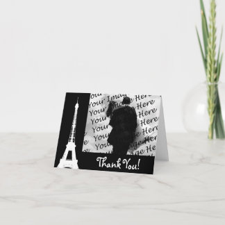 Cartão De Agradecimento Personalized Eiffel Tower Photo Thank You Cards