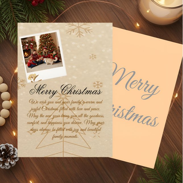 Cartão De Agradecimento “Personalized Family Christmas Photo Card” (Criador carregado)