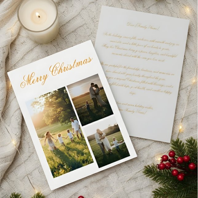 Cartão De Agradecimento Personalized Family Photo Christmas Card (Criador carregado)