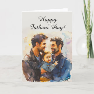 Cartão De Agradecimento Personalized Father's Day Cards for Gay Dads