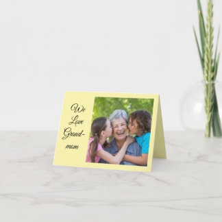 Cartão De Agradecimento Personalized Grandmom Photo Mother's day Gift