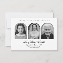 Cartão De Agradecimento Personalized Memorial Thank You Card