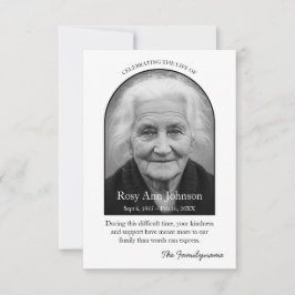 Cartão De Agradecimento Personalized Memorial Thank You Card