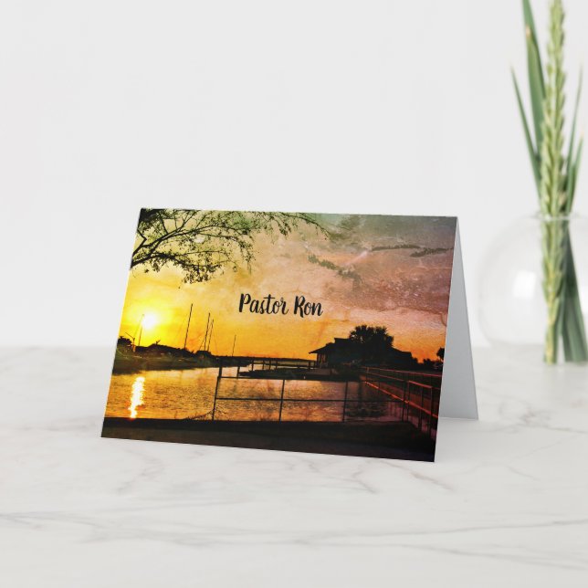 Cartão De Agradecimento Personalized Pastor Leadership Appreciation Card (Frente)