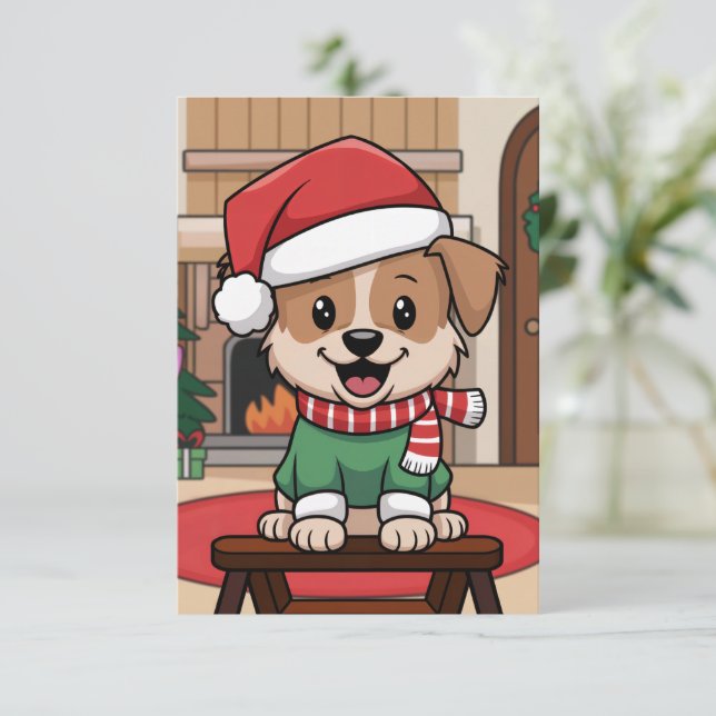 Cartão De Agradecimento Personalized Photo Holiday Cards (Em pé/Frente)