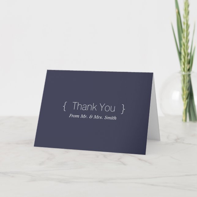 Cartão De Agradecimento Personalized simple Elegant Thank You (Frente)