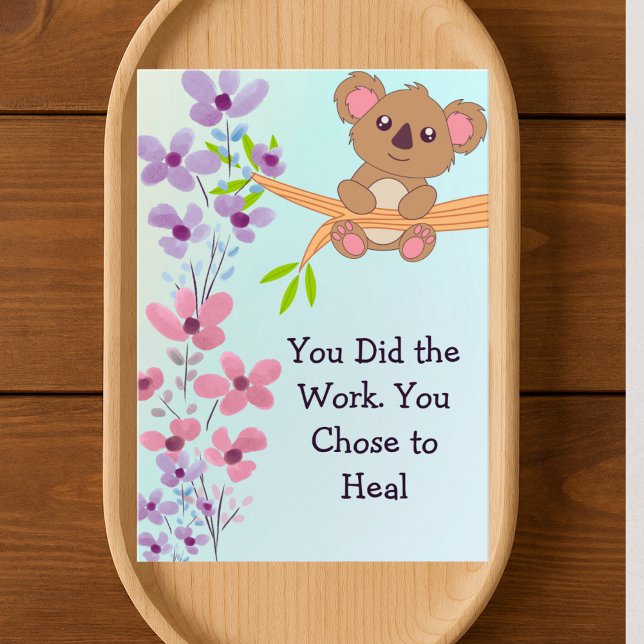 Cartão De Agradecimento Personalized Therapist Client Blue Pastel Floral (Criador carregado)