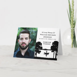 Cartão De Agradecimento Pesca Eterna Memorial Personalizado Foto Funeral