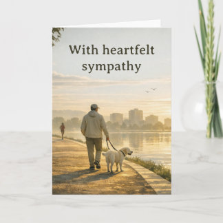 Cartão De Agradecimento Pet Loss Sympathy Card – Quiet Walk Design