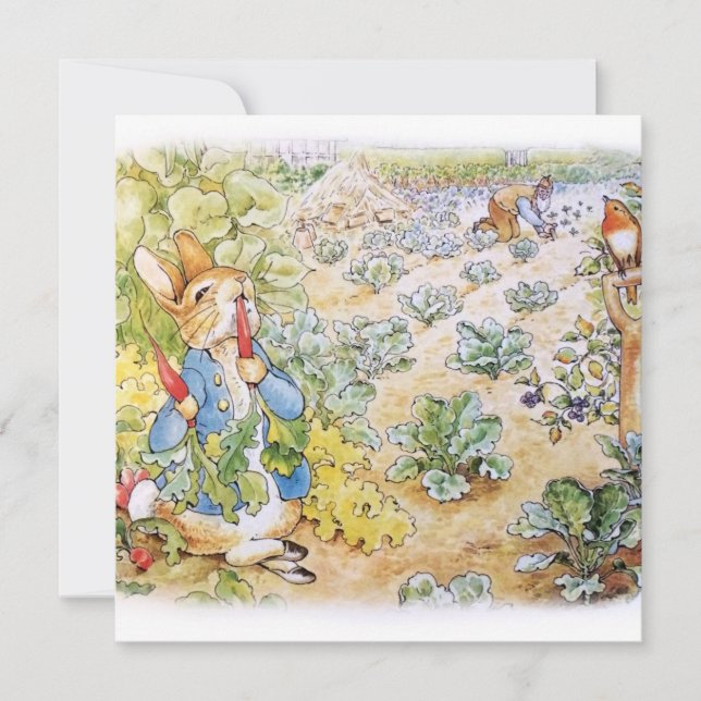 Cartão De Agradecimento Peter o Coelho   (Frente)