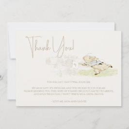 Cartão De Agradecimento Peter o coelho Um Chá de fraldas coelho