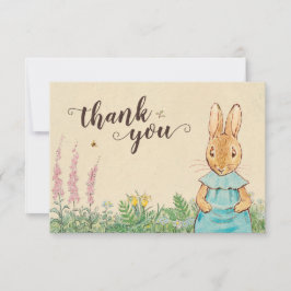Cartão De Agradecimento Peter Rabbit | Garota Chá de fraldas Obrigado