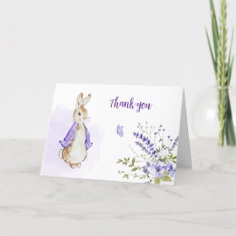 Cartão De Agradecimento Peter Rabbit Purple