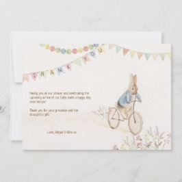 Cartão De Agradecimento Peter the Rabbit Bunny Gender Neutral Books Baby
