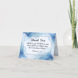 Cartão De Agradecimento Philippians 1:2-3 Grace e Peace to You Bíblia