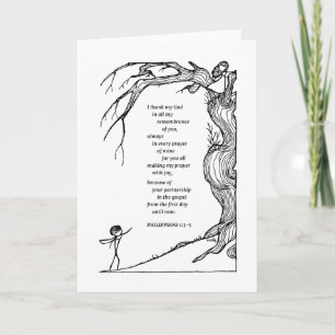 Cartão De Agradecimento Philippians obrigado você