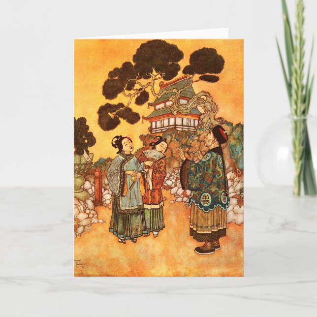 Cartão De Agradecimento Phoenix por Edmund Dulac (Frente)