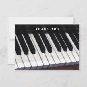 Cartão De Agradecimento Piano Música Pensada