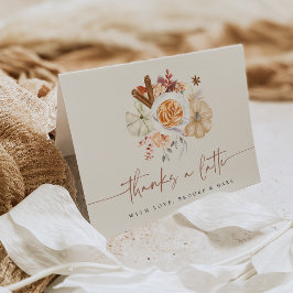 Cartão De Agradecimento Picada de abóbora "Obrigados a latte"