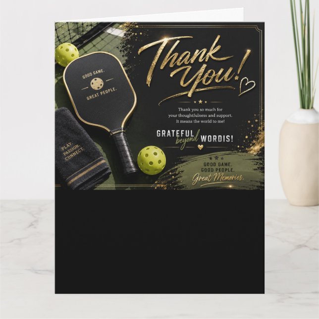 Cartão De Agradecimento Pickleball  (Frente)