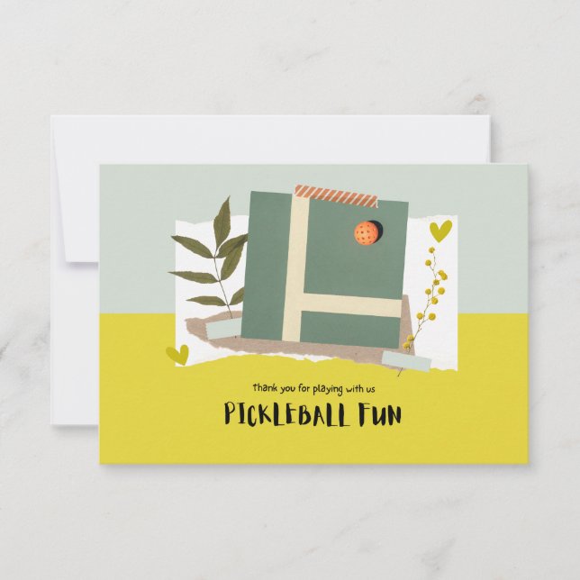 Cartão De Agradecimento Picleball (Frente)