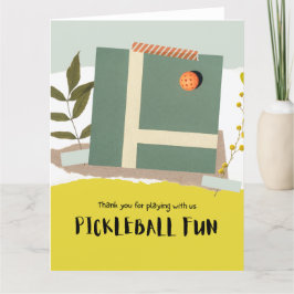 Cartão De Agradecimento Picleball