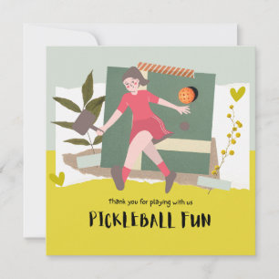 Cartão De Agradecimento Picleball