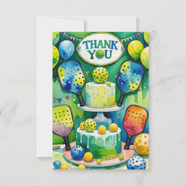 Cartão De Agradecimento Picleball (Frente)