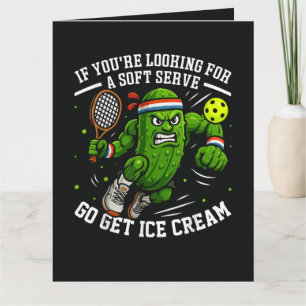Cartão De Agradecimento Picles Engraçados Jogando Pickleball