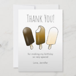 Cartão De Agradecimento Picolé de Sorvete
