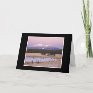 Cartão De Agradecimento Picos de São Francisco com Capa de Neve no Sunset
