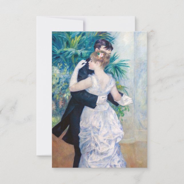 Cartão De Agradecimento Pierre-Auguste Renoir - Dança da Cidade (Frente)