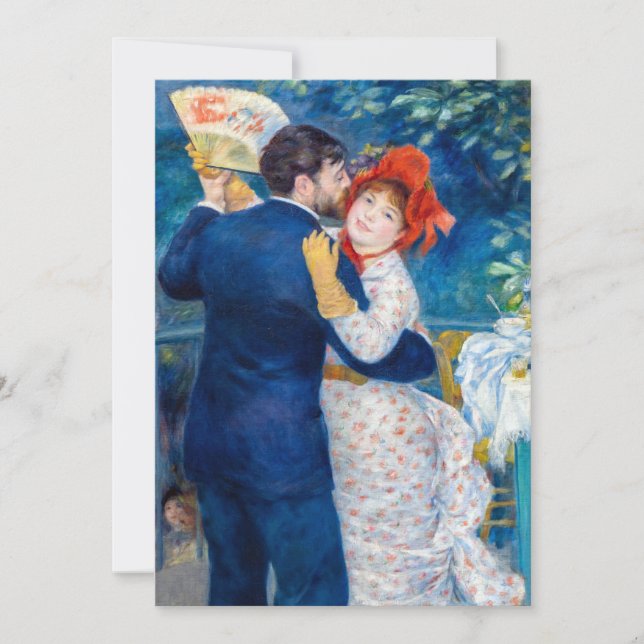 Cartão De Agradecimento Pierre-Auguste Renoir - Dança do País (Frente)