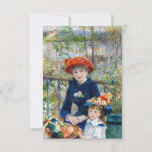 Cartão De Agradecimento Pierre-Auguste Renoir - Duas irmãs no terraço