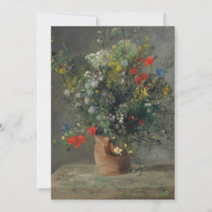Cartão De Agradecimento Pierre-Auguste Renoir - Flores num Vase 1866