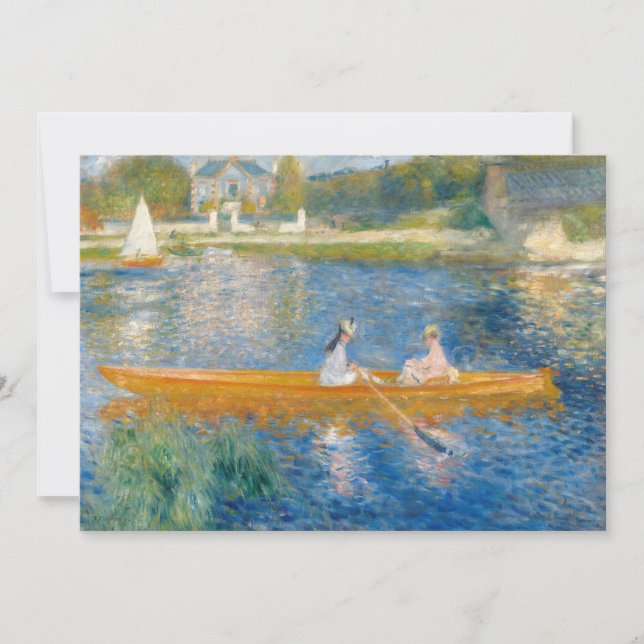 Cartão De Agradecimento Pierre-Auguste Renoir - O Skiff (Frente)