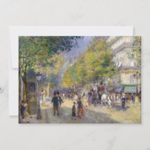 Cartão De Agradecimento Pierre-Auguste Renoir - Paris, Grands Boulevards