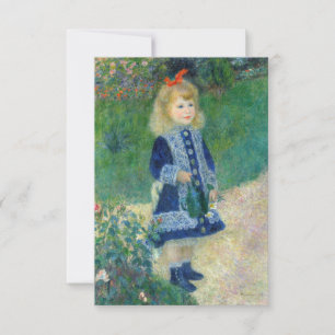 Cartão De Agradecimento Pierre-Auguste Renoir - Uma Menina com um Regador